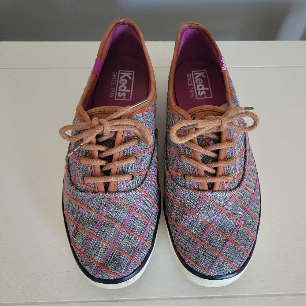 Keds Champion Windowpane Plaid Sneakers Shoes